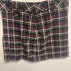 TangentsTartan‎ Mini Skirt in Black, Red, and white